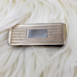 Men's Striped Gold Plated Money Clip